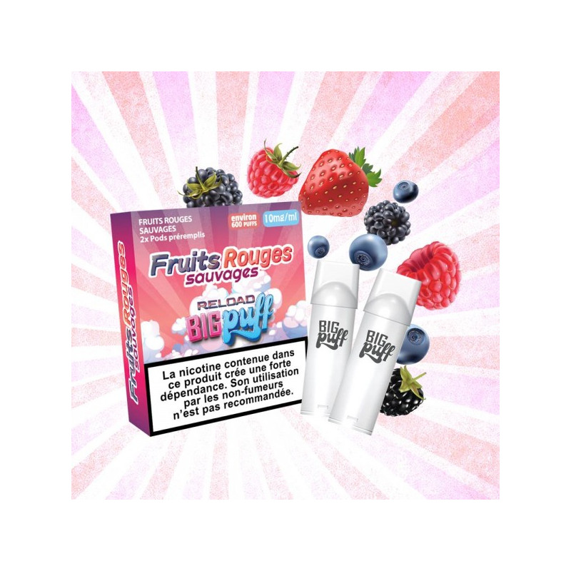 CARTOUCHE FRUITS ROUGES SAUVAGES RELOAD BIGPUFF X2